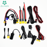 Kabel Rakitan Khusus DC ke Konektor Otomotif, Kabel Aksesori DC 5.5 X 2.1mm ke TE Connectivity TAB Housing Kabel 2 Arah
