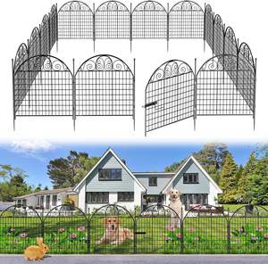 10 Panelen Tuinhek Met Poort Voor Tuin Geen Graven Honden Hek Buiten Roestvrije Metalen Draad Tijdelijke Hekken - Product Image 3