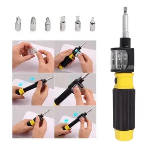 Mini avvitatore magnetico 6-in-1 Set intercambiabile HSS croce avvitamento acciaio manico in plastica pratico da te personalizzabile per OEM - Product Image 4