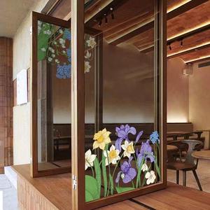 1 Rotolo di Adesivi Elettrostatici in PVC <span class=keywords><strong>per</strong></span> Vetrine di Negozi di Piante e Fiori, Decorazione con Fiori Viola <span class=keywords><strong>per</strong></span> Porte e Finestre - Product Image 4