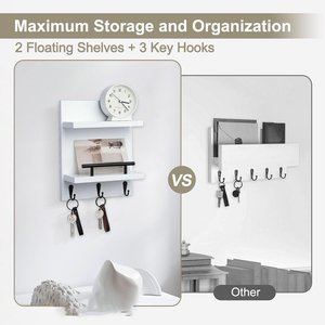 <span class=keywords><strong>D</strong></span>écor de porte-clés et de courrier, avec 3 crochets à clés, organisateur mural en bois pour <span class=keywords><strong>couloir</strong></span> <span class=keywords><strong>d</strong></span>'<span class=keywords><strong>entrée</strong></span> - Product Image 5