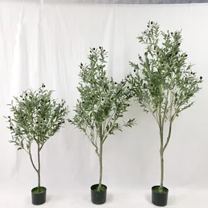 Hochwertiger künstlicher Olivenbaum künstlicher Oliven pflanzen baum für Home Office-Innen dekor