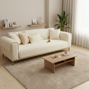 2025 Winter Thickened Rabbit Fur <strong>Sofa</strong> <strong>Cover</strong> Full Set Cross-Border Three-<strong>Seat</strong> <strong>Sofa</strong> Plant Pattern <strong>Seat</strong> Cushion Washable Plush - Product Image 3