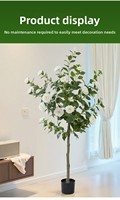 Großer grenzüberschreitender künstlicher Kamelienbaum für die Innendekoration – Wohnzimmer-Mittelstück, künstliche Kamelien-Topfpflanze aus weichem PVC