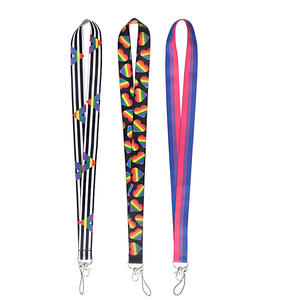 Wowei mode Polyester imprimé Sublimation LGBTQ fierté arc-en-ciel drapeau Gay drapeau lanière pour clés cou lanière pour cadeau - Product Image 2