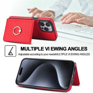 Étui en cuir PU avec porte-cartes et anneau de maintien pour <span class=keywords><strong>iPhone</strong></span> 16, 15, 14 <span class=keywords><strong>Plus</strong></span>, Pro Max, <span class=keywords><strong>iPhone</strong></span> 17 – Vente Flash - Product Image 6