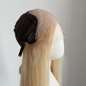 Pelucas y Tupés de Cabello Humano para Mujer con Cabello Fino - Ondulado Natural Color Dorado Peluca Judía de 18 Pulgadas en Stock - Product Image 3