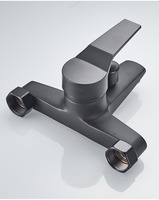 Robinet de douche thermostatique en alliage de zinc avec jet de pluie, monocommande, design moderne, robinet de baignoire mural pour salle de bain