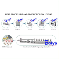 Machine à boulettes de viande multifonctionnelle automatique Baiyu en acier inoxydable à moteur électrique haute capacité pour le bœuf
