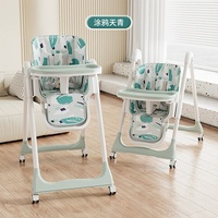 Chaise haute pour bébé pliable et portable 3 en 1, chaise haute pour bébé réglable pour manger
