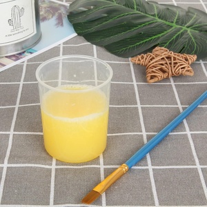 Laboratorium 10ml 25ml 50ml 100ml 150ml 250ml 500ml 1000ml lulus PP PVC PS gelas pengukur kelas makanan
