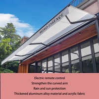 Auvent de jardin rétractable motorisé, cassette intégrale en aluminium, imperméable, résistant aux UV, durable, toutes saisons