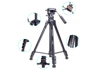 165cm Yunteng 880 Kit de tête de trépied VCT-880 <span class=keywords><strong>pour</strong></span> Canon Nikon Sony Micro Film <span class=keywords><strong>Reflex</strong></span> Camera Trépied - Product Image 1