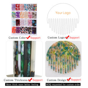 Peigne imprimé léopard, <span class=keywords><strong>anti</strong></span>-statique, pour cheveux, 4 couleurs, acide acétique, logo personnalisé, peignes pour femmes, 890083, épaisseur 4mm, nouveau - Product Image 4