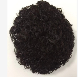 Postiche Afro-Américain 100% Indien Remy Cheveux Humains Peau Mince 6mm Afro Bouclés Toupets Stock - Product Image 5