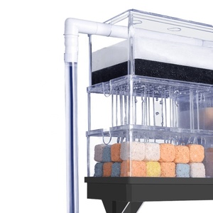 Filtre à goutte à goutte JSD en acrylique transparent à suspendre pour <span class=keywords><strong>aquarium</strong></span>, filtre multicouche effet pluie pour la purification de l'eau des petits poissons rouges et des tortues - Product Image 2