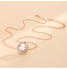 Collar de Plata de Ley 925 con Colgante de <span class=keywords><strong>Signo</strong></span> Zodiacal de los 12 Horóscopos, <span class=keywords><strong>para</strong></span> Mujer, Superventas - Product Image 2
