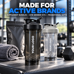 Borraccia Shaker Sportiva in Plastica Ecologica Senza BPA da 500ml (16oz) con Logo Personalizzato per Palestra e Proteine - Vendita all'Ingrosso - Product Image 5