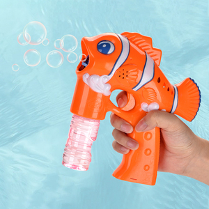 Máquina de <span class=keywords><strong>Burbujas</strong></span> con Forma de Pez, Serie de Animales de Juguete de Verano, Personalizada, con Luz Eléctrica y Música, para Niños - Product Image 2
