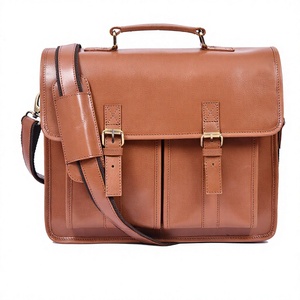 Brown Canvas Laptop <b>Bag</b> Satchel Briefcase Crossbody <b>Computer</b> <b>Bag</b> with Adjustable Strap for Business Office School Travel - Product Image 1