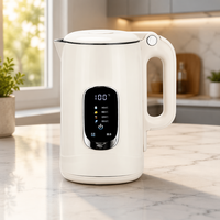 Bouilloire Électrique Commerciale en Acier Inoxydable à Double Paroi, 1,7 L, 1500 W, avec Affichage Numérique, Vente en Gros OEM