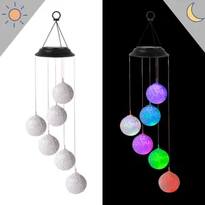 Tree Decoration Hanging Wind Chimes Crystal Ball Wind Chimes Solar Wind Chimes For Lawn Landscape Lights