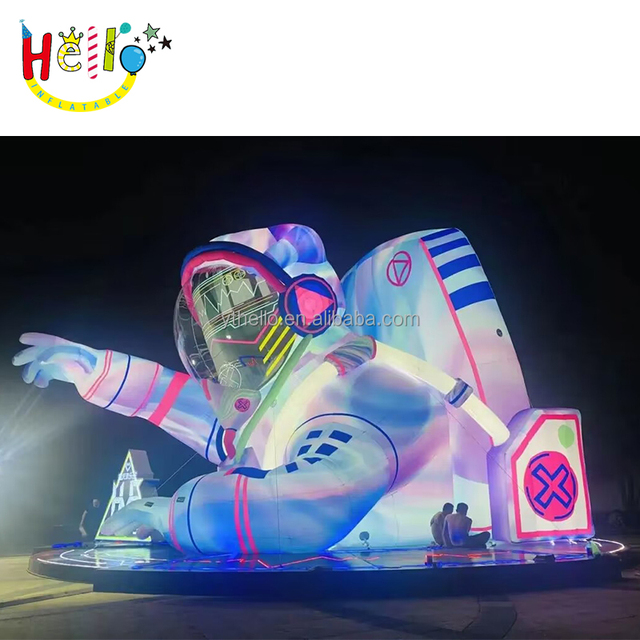 Hug Inflatable Stage Background Giant Inflatable Astronaut Spaceman Model Stage with LED Light