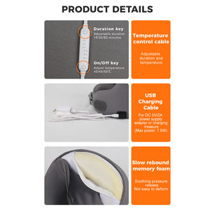 Nouvel arrivage Oreiller cervical chauffant fonctionnel en forme de U pour la réduction du bruit Oreiller cervical ergonomique en mousse à mémoire de forme pour le bureau, la voiture et la maison - Product Image 5
