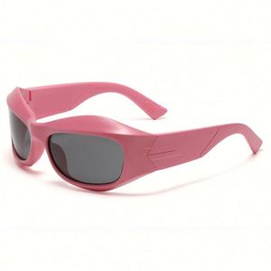 Vente en gros de lunettes de soleil sport pour femmes, tendance 2022, style œil de chat, UV400, lunettes Y2K Cyberpunk pour hommes et femmes - Product Image 4
