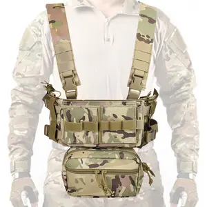 1000d Cordura Nylon Gevechtsveiligheidsuitrusting Uitrusting Jacht Snelle Vest Multicam Tactische Borst Rig Tas Voor Mannen Met Mk3 Stijl