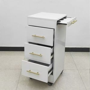 New High Quality Beauty <b>Tool</b> Collecting Salon Trolley Rolling Multi-function Gold Frame Beauty Trolleys <b>Cart</b> With Double Storage - Product Image 1