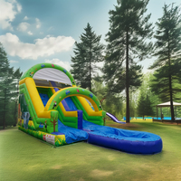 Vente flash : Toboggan gonflable en PVC durable 0,55 mm, toboggan aquatique amusant pour l'extérieur/l'intérieur, pour piscine