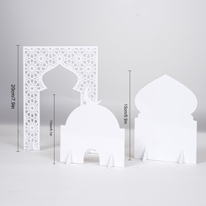 ZHIFAN regalos islámicos Ramadán Eid Mubarak mezquita forma Mehrab acrílico decoración del hogar con impresión Digital <span class=keywords><strong>de</strong></span> alta calidad - Product Image 2