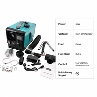 Chauffage de stationnement diesel horizontal tout-en-un 5KW, triple tension 12V 24V 220V, alimentation trois-en-un pour camion, camping-car, maison, garage