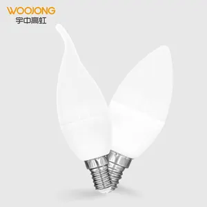 Woojong最优惠的价格高品质DOB 110-264V 3W 5W 7w发光二极管灯泡发光二极管蜡烛灯泡