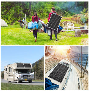 4 panneaux solaires monocristallins flexibles 12V 100W pour batterie de voiture, bateau, maison, système solaire 200W 400W 1000W <span class=keywords><strong>Dokio</strong></span> - Product Image 5