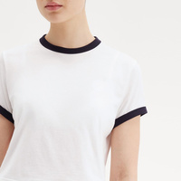 T-Shirt en jersey de luxe pour femmes de haute qualité Design moderne à la mode solide été imprimé respirant tricoté Logo décontracté en gros