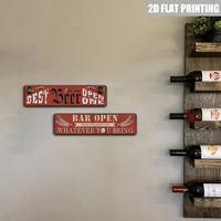 La meilleure bière est une bière artisanale, enseigne métallique vintage rouge longue, décoration murale rétro pour bar
