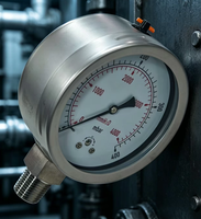 2026 HENGZAN 4-inch High-quality All-stainless-steel Oil-filled Pressure Gauge with 1.0 Accuracy and 3-Year Warranty