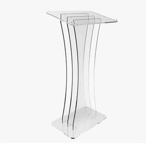 Podio in Acrilico Serie Workshop con Piedini in Gomma e Supporto Espositivo Trasparente per Eventi di Discorso - Modello - Product Image 1