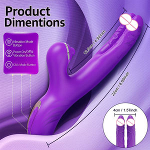 Dokunarak çırparak vibratör kadınlar için gerçekçi yapay penis yetişkin oyuncaklar klitoris Clit enayi stimülatörü güçlü kadın tavşan vibratörler - Product Image 4