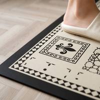 Tapis de cuisine antidérapant moderne de 2.5mm inspiré de tapis de porte en caoutchouc sans lavage salles de bain