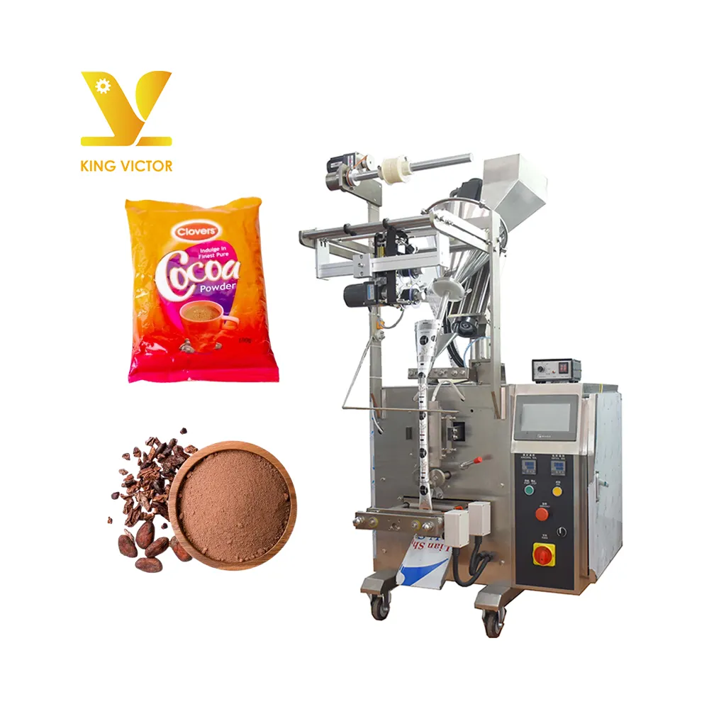 Automatische Poederstokverpakking Sachet Kleine Zakje Verpakkingsmachine Met Vijzelvuller Chocoladepoeder Verpakkingsmachine