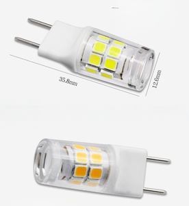 Lámpara LED tipo maíz G8 G9, 17 diodos 2835 de 3W, 110V <span class=keywords><strong>120V</strong></span>, regulable, mini, pequeña, bombilla de cerámica, iluminación de 360 grados, con certificación CE y RoHS. - Product Image 5