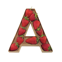 Boîte cadeau en papier en forme de lettre de l'alphabet personnalisée en kraft pour gâteaux sucrés, fleurs, chocolats, bonbons, bonbons gélifiés