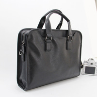 Sacoche d'affaires pour ordinateur portable 14 pouces pour hommes, en cuir PU vintage, sac à documents de bureau, faible MOQ, logo de marque personnalisé, vente en gros mixte