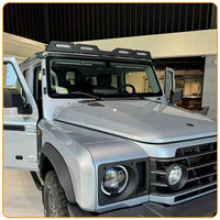 Nouvelle conception de couvre-toit avant de voiture 4x4 avec barre de toit de voiture noire brillante à LED DRL pour Ineos Grenadier 2023 2024