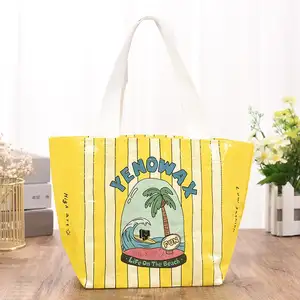 Wieder verwendbare Einkaufstasche Zip Lock Verpackung Plastiktüte Handtaschen Strand Kinder Marke Mode Mädchen Papier Draw String Bag