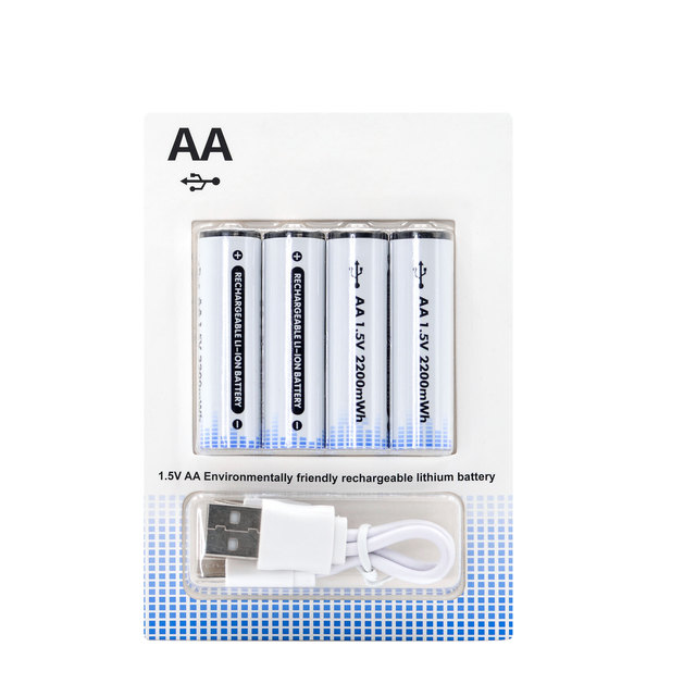 Battery Factory 1.5v Aa Rechargeable Battery 1.5V USB Type-C Lithium Rechargeable Battery 2200mAh Ni-mh Aa Rechargeable Bulk