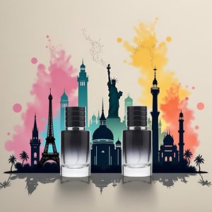 Flacons de parfum de luxe personnalisés en verre 100ml 50ml cylindriques vides rechargeables avec pulvérisateur à pompe et capuchon magnétique transparent - Product Image 3
